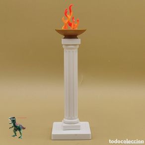 Playmobil: Playmobil columna blanca templo romano circo coliseo pebetero llamas egipcio griego espartano deco